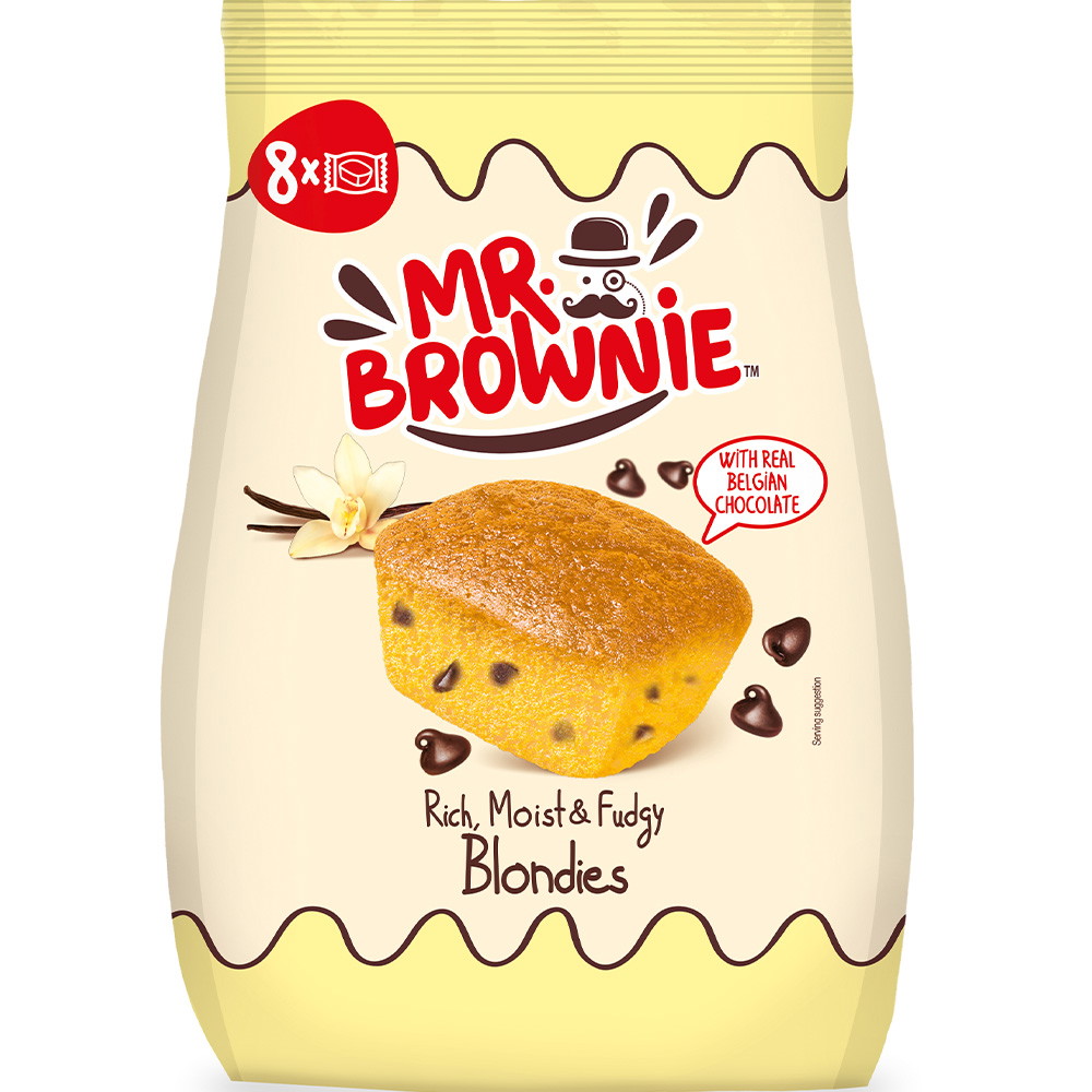 12 x Mr.Brownie lysbrownie med chokolade 8stk
