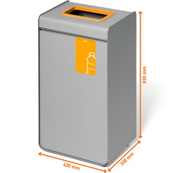 Durable DURASORT affaldsspand t/plast 55L gul