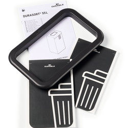 Durable DURASORT affaldsspand t/restaffald 55L antracitgrå