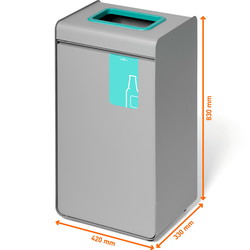 Durable DURASORT affaldsspand t/glas 55L lysegrøn