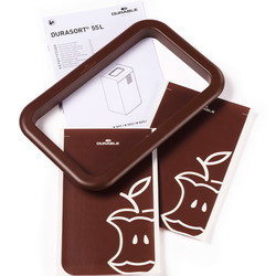 Durable DURASORT affaldsspand t/madaffald 55L brun