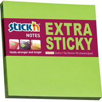 Stick'n Extra Sticky notes 76x76mm 90ark neon grøn