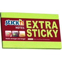 Stickn Extra Sticky notes 76x127mm 90ark neon grøn