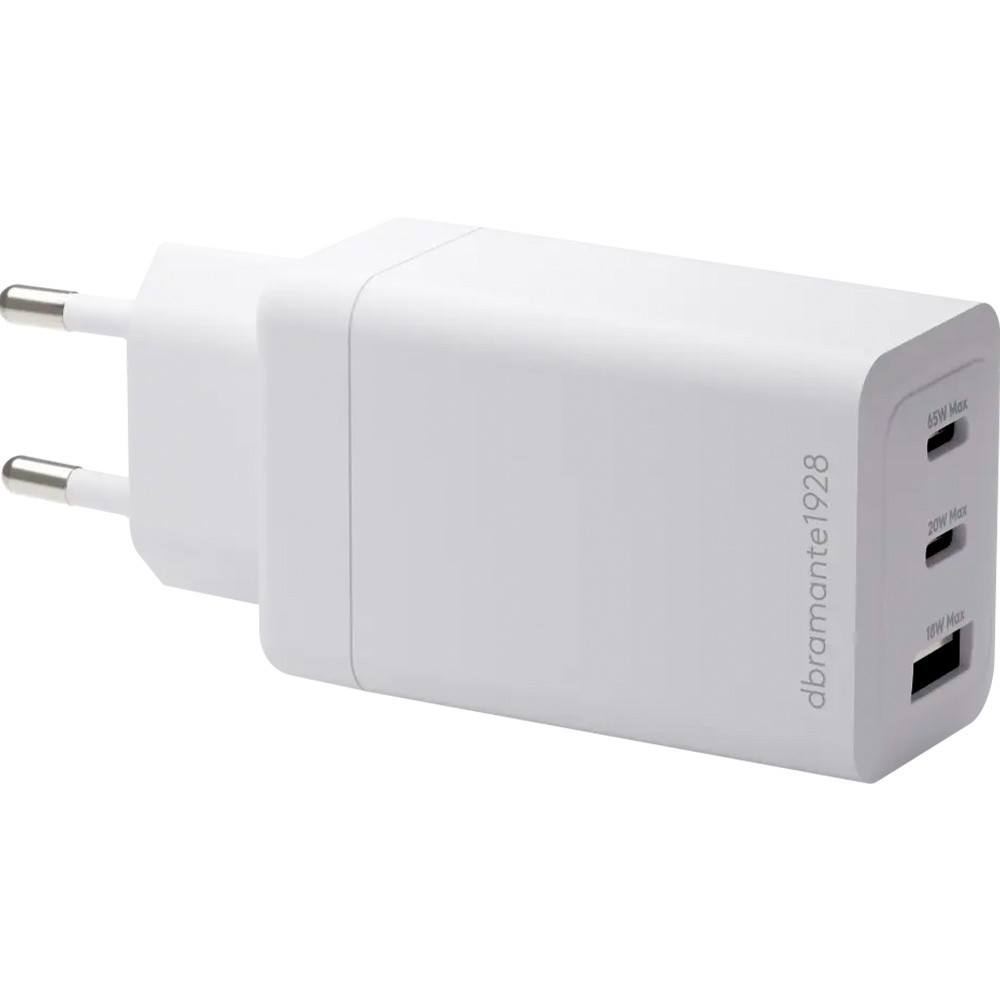 Dbramante1928 Re-Charge IT EU-vægoplader 2xUSB-C 65W +1xUSB-A hvid