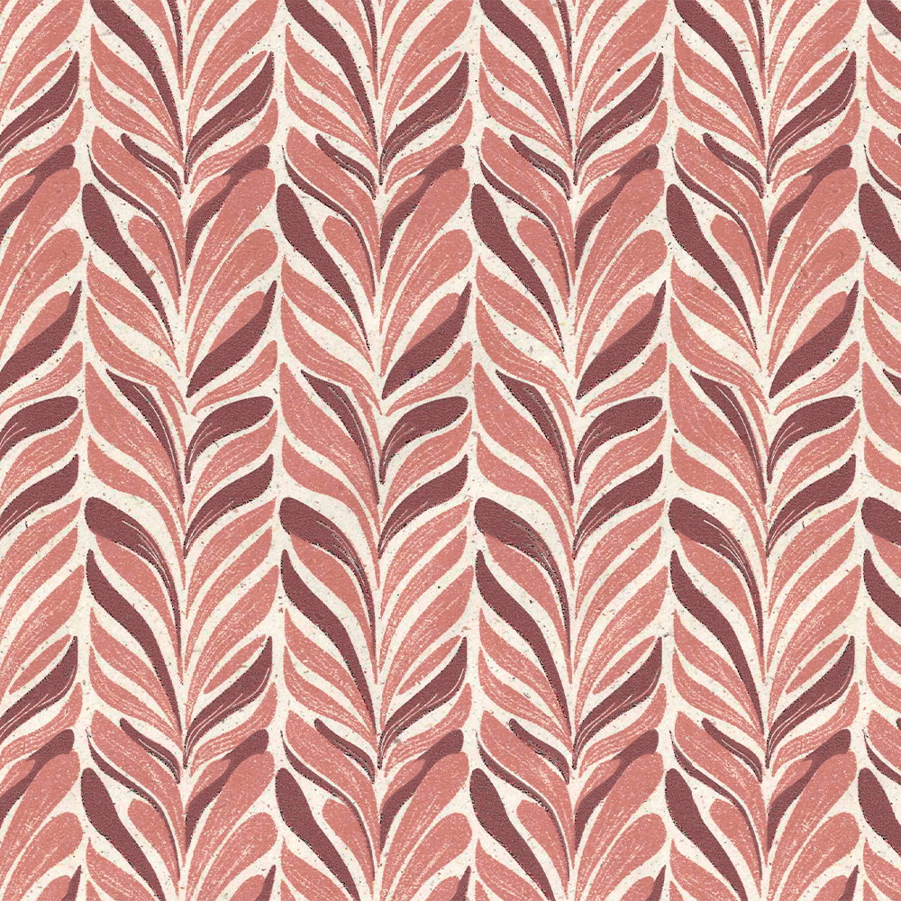 Gavepapir Bladmønster 57cmx160m bordeaux