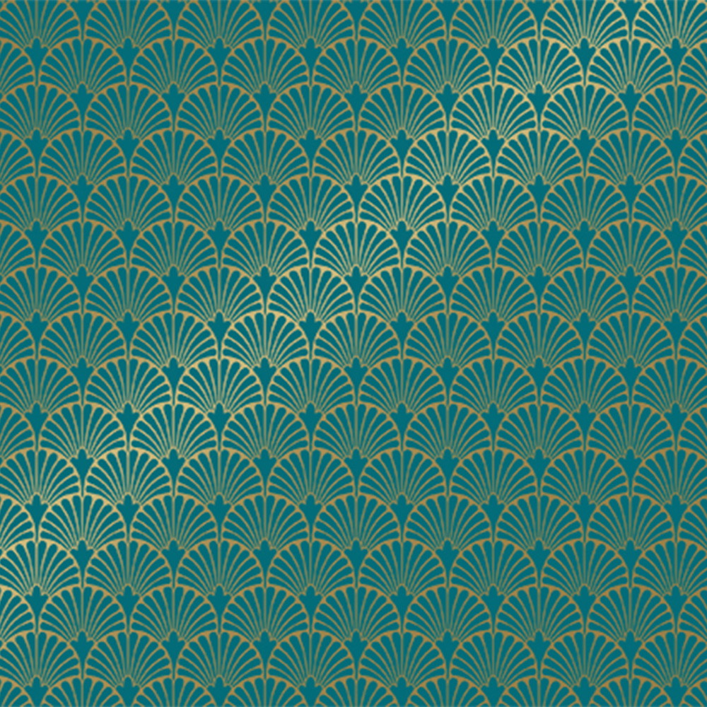 Gavepapir Mønster 160mx57cm guld/grøn