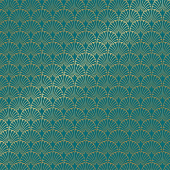 Gavepapir Mønster 160mx57cm guld/grøn