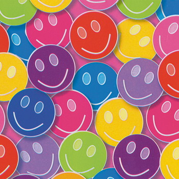 Gavepapir Smiley 160mx57cm flerfarvet