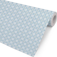 Gavepapir Kvadratmønster 154mx57cm blå