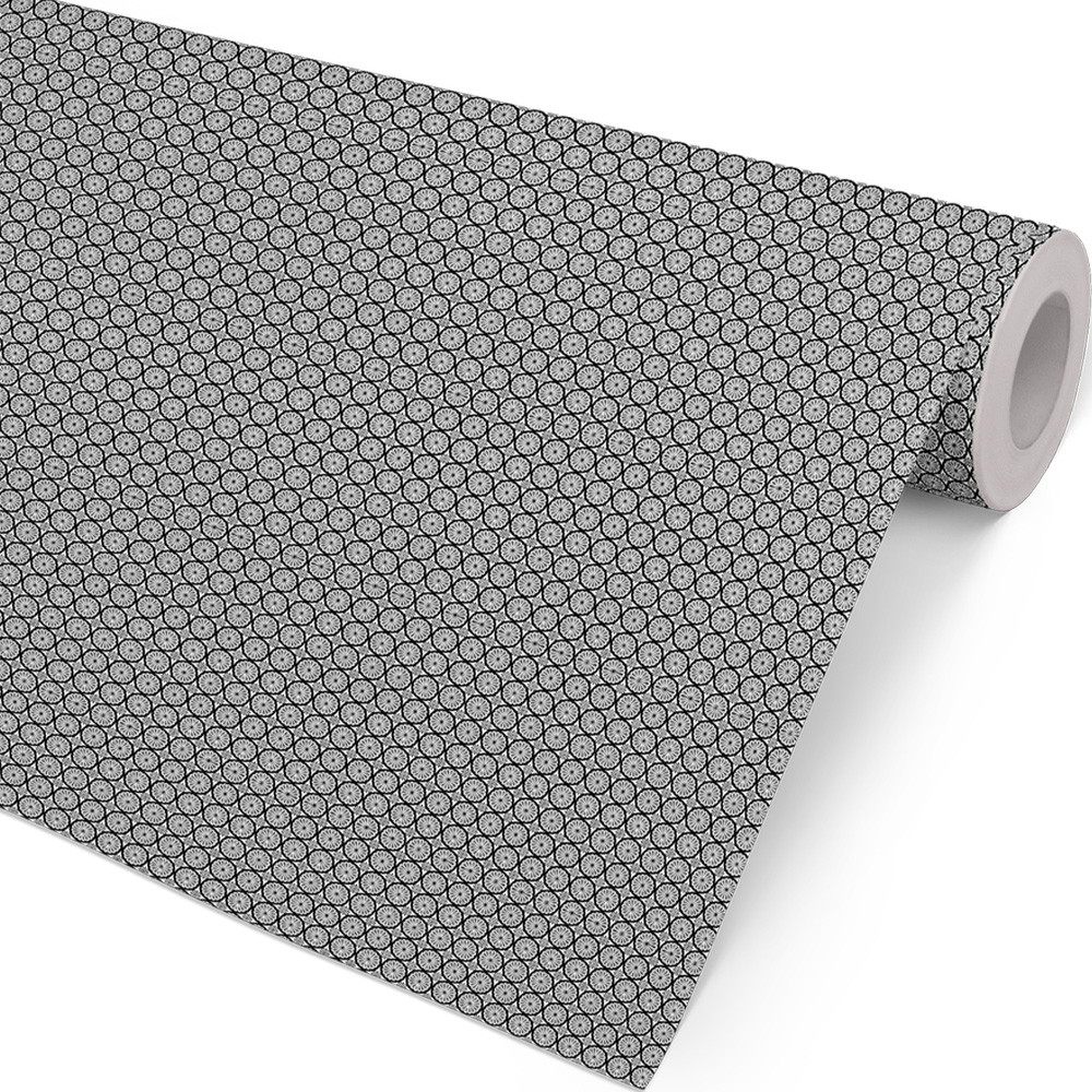 Gavepapir Mønster 154mx57cm mat sort/hvid