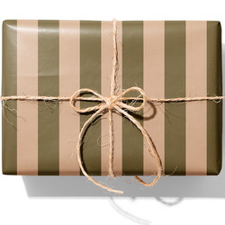 Gavepapir Stribet Kraft 154mx57cm grøn