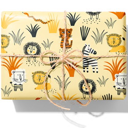 Gavepapir Savannen 154mx57cm flerfarvet