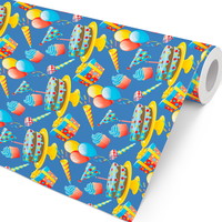 Gavepapir Fødselsdagsfest 154mx57cm flerfarvet