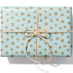 Gavepapir Prikker 165m38cm grøn