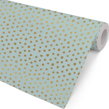 Gavepapir Prikker 165m38cm grøn