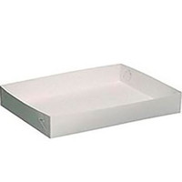 Smørrebrødsæske fold selv 445x320x65mm hvid pk/100stk