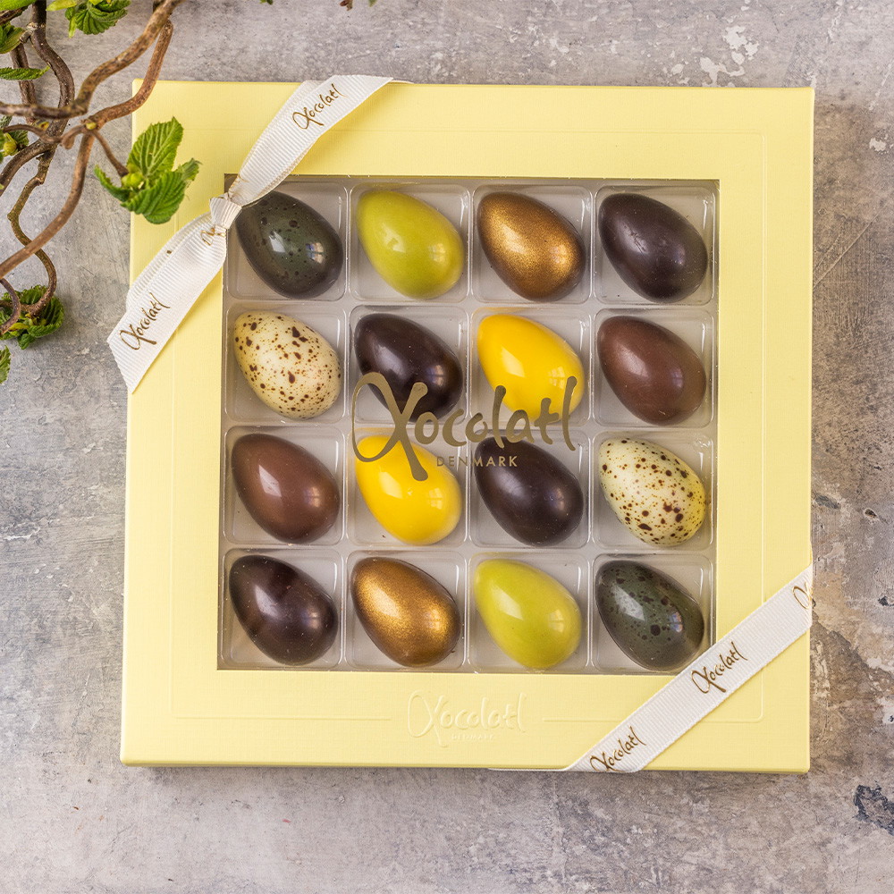Xocolatl Eggcellent gaveæske med 16 fyldte chokolader 140g