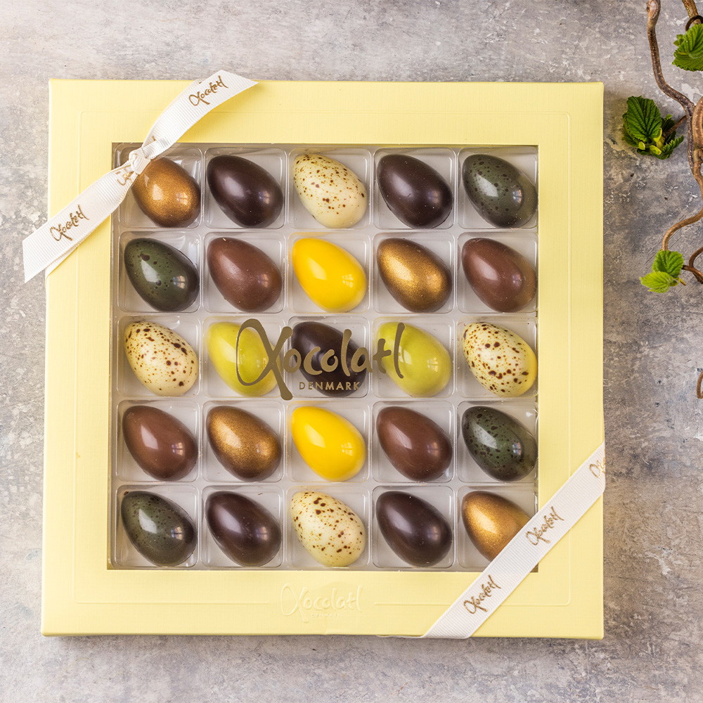Xocolatl Eggcellent gaveæske med 25 fyldte chokolader 210g