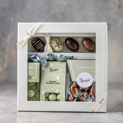 Xocolatl Easter Gift Green æske m/marcipanæg og karameller 320g
