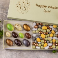 Xocolatl Golden Eggs Art 10 æske fyldte chokolader/dragémix 295g