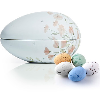 Belgiske Fugleæg i metalæg Pink Flowers 200g