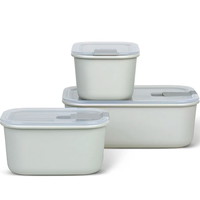 Mepal Easyclip husholdningsbokssæt 3 dele Nordic White