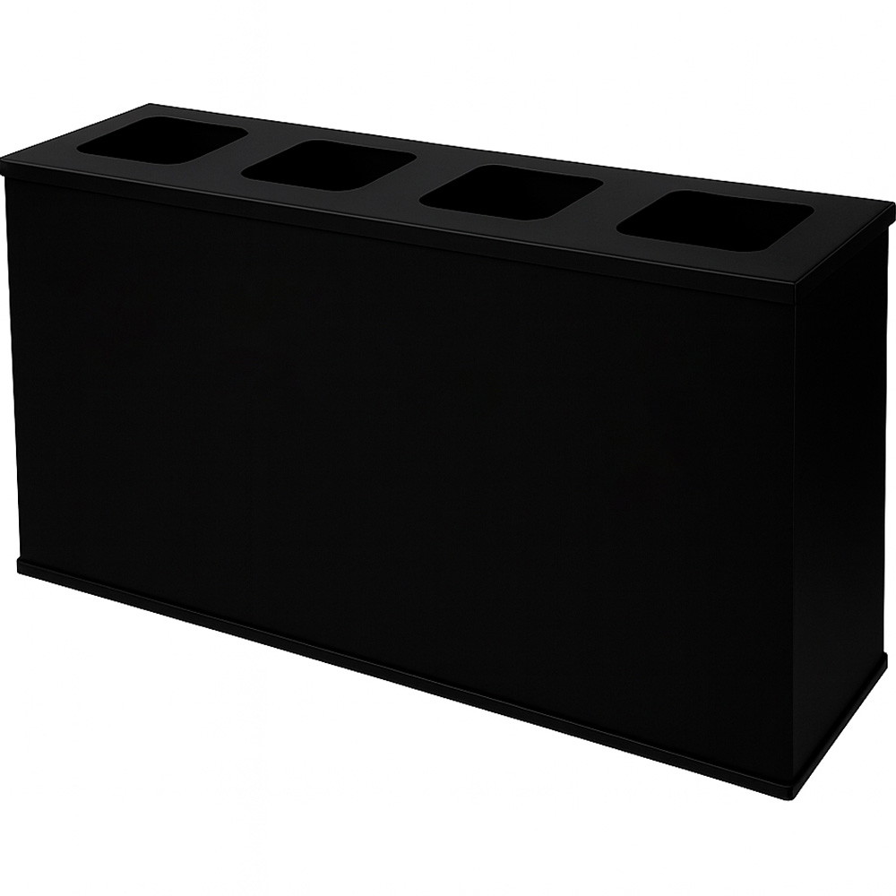 Eco sorteringsstation 4x60L 31,5x121x69cm sort