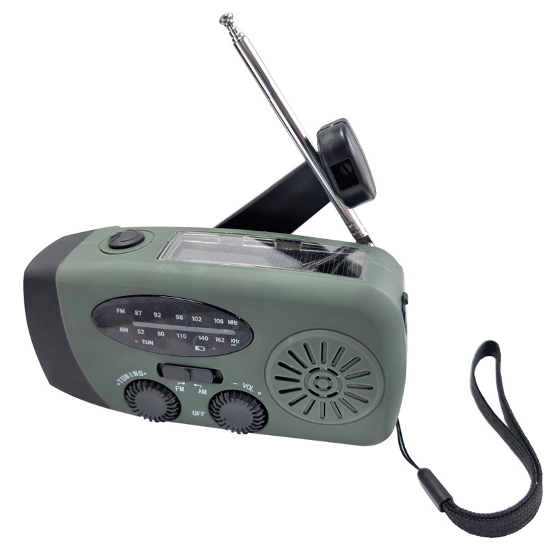 United FM nødradio m. powerbank, grøn