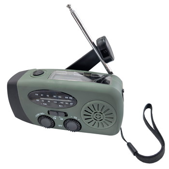 United FM nødradio m. powerbank, grøn