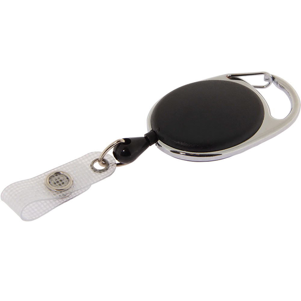 CardKeep Yoyo-holder med strop plast sort/krom