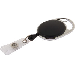 CardKeep Yoyo-holder med strop plast sort/krom