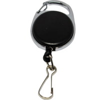 CardKeep Yoyo-holder med krog krom plast sort
