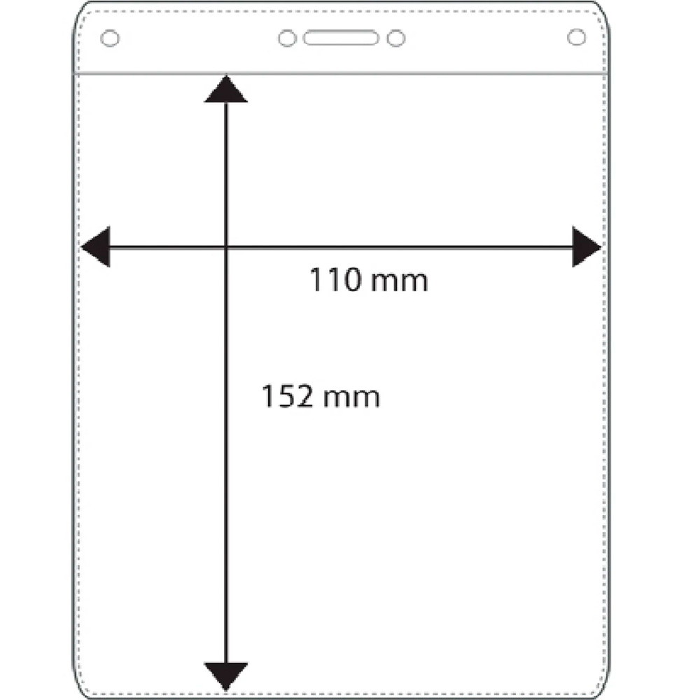 50 x CardKeep Bæreetui med huller 105x148mm til keyhanger klar