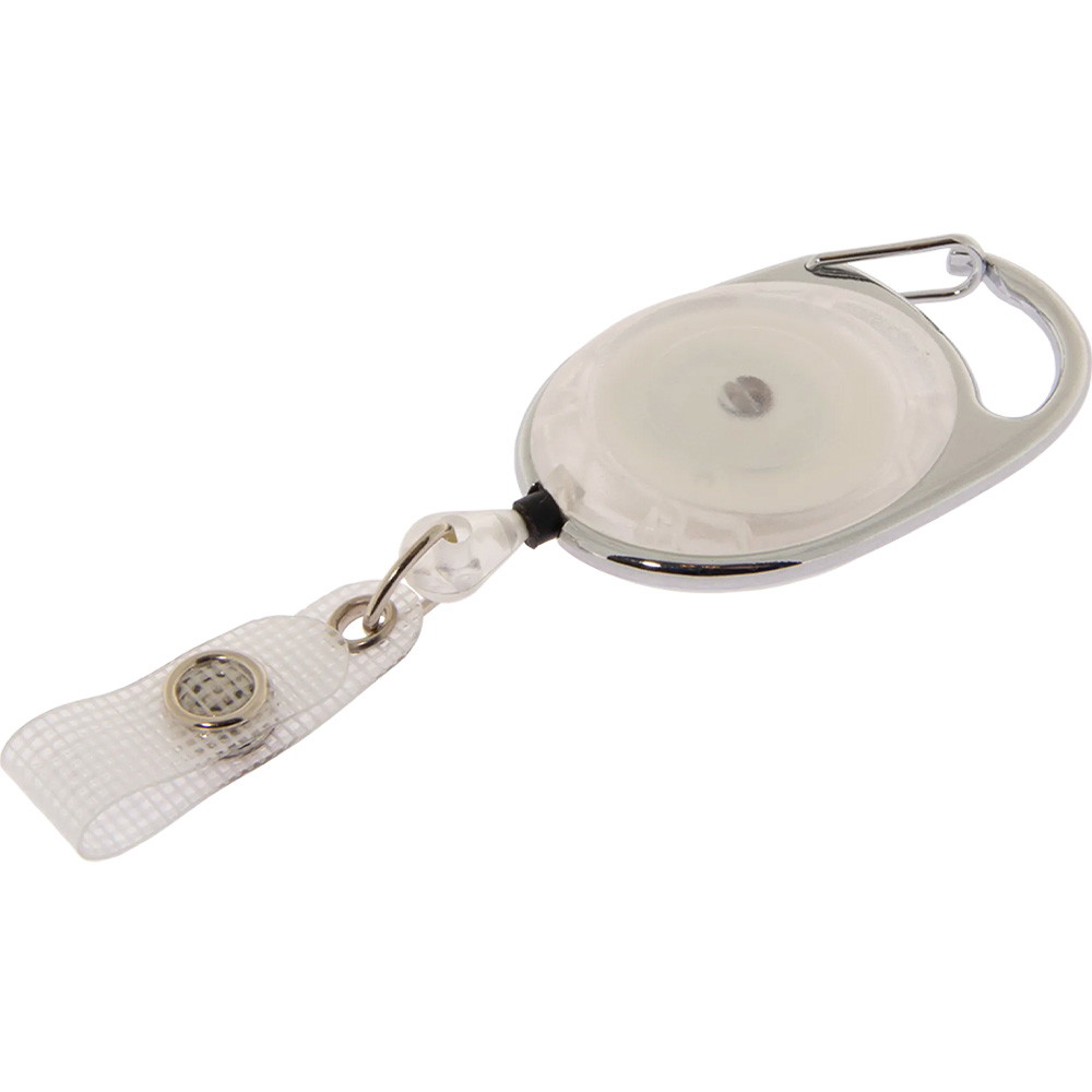 10 x CardKeep Yoyoholder med strop og bælteclips sort/transparent