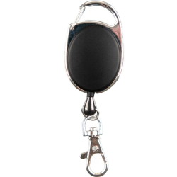 CardKeep Yoyo med karabinhage og bælteclips sort