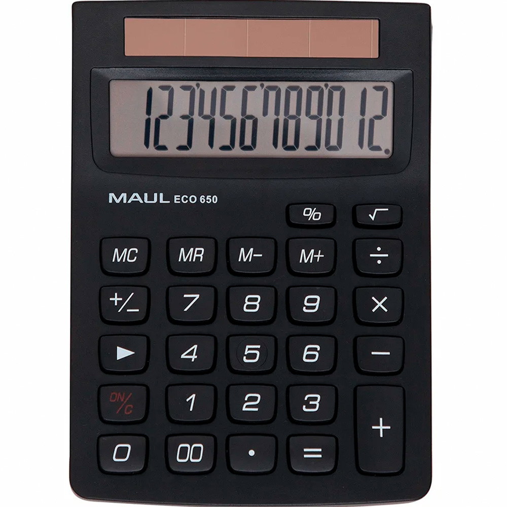 MAUL Eco 650 lommeregner 12-cifret LCD-skærm sort