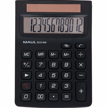MAUL Eco 650 lommeregner 12-cifret LCD-skærm sort
