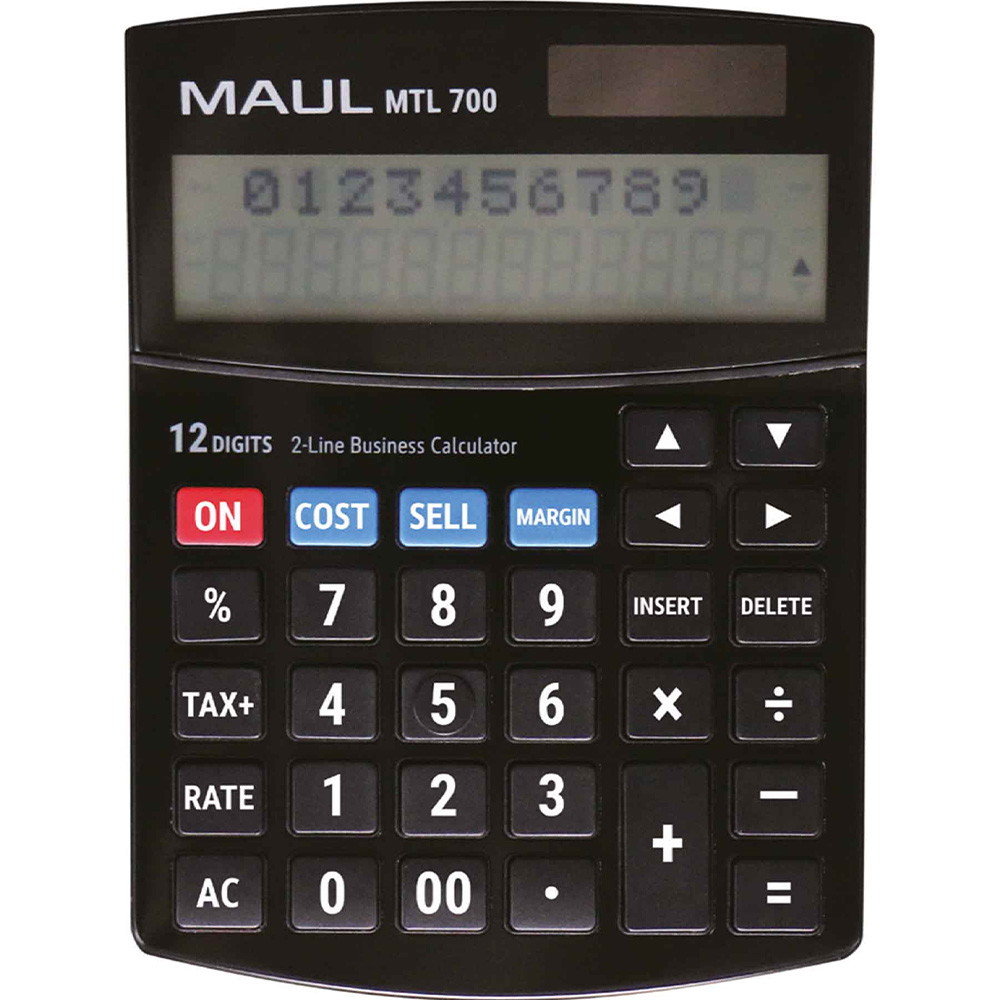 MAUL MTL 700 bordregner 12-cifre LCD-skærm sort
