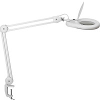 MAUL Viso LED forstørrelses lampe med klemme hvid