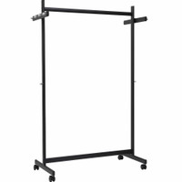MAUL Samba garderobestativ på hjul 116x50,8x172,5cm sort