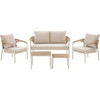 House Nordic Abela loungesæt 5dele inkl. hynder sand/natur