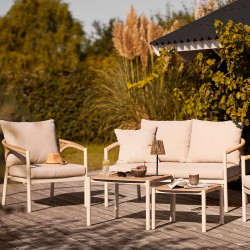 House Nordic Abela loungesæt 5dele inkl. hynder sand/natur