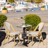 House Nordic Cafébord marmor look aluminium Ø:60x73cm hvid/guld/sort
