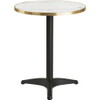 House Nordic Cafébord marmor look aluminium Ø:60x73cm hvid/guld/sort
