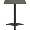 House Nordic Cafébord marmor look aluminium 60x60x73cm mørkegrå/sort