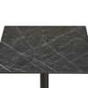 House Nordic Cafébord marmor look aluminium 60x60x73cm mørkegrå/sort