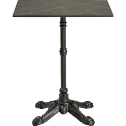 House Nordic Cafébord marmor look støbejern 60x60x73cm mørkegrå/sort