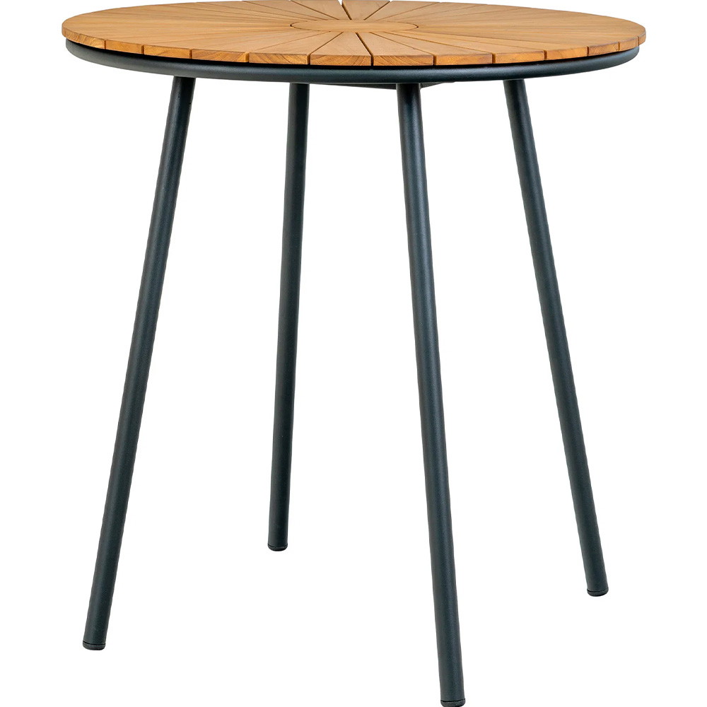 House Nordic Cleveland cafebord Ø:70x74cm teak/sort Ø:70x74cm