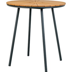 House Nordic Cleveland cafebord Ø:70x74cm teak/sort Ø:70x74cm