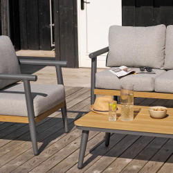 House Nordic Comillas loungesæt 4 dele inkl. hynder antracitgrå